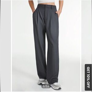 Commense Women's Gray Wide-Leg Pants